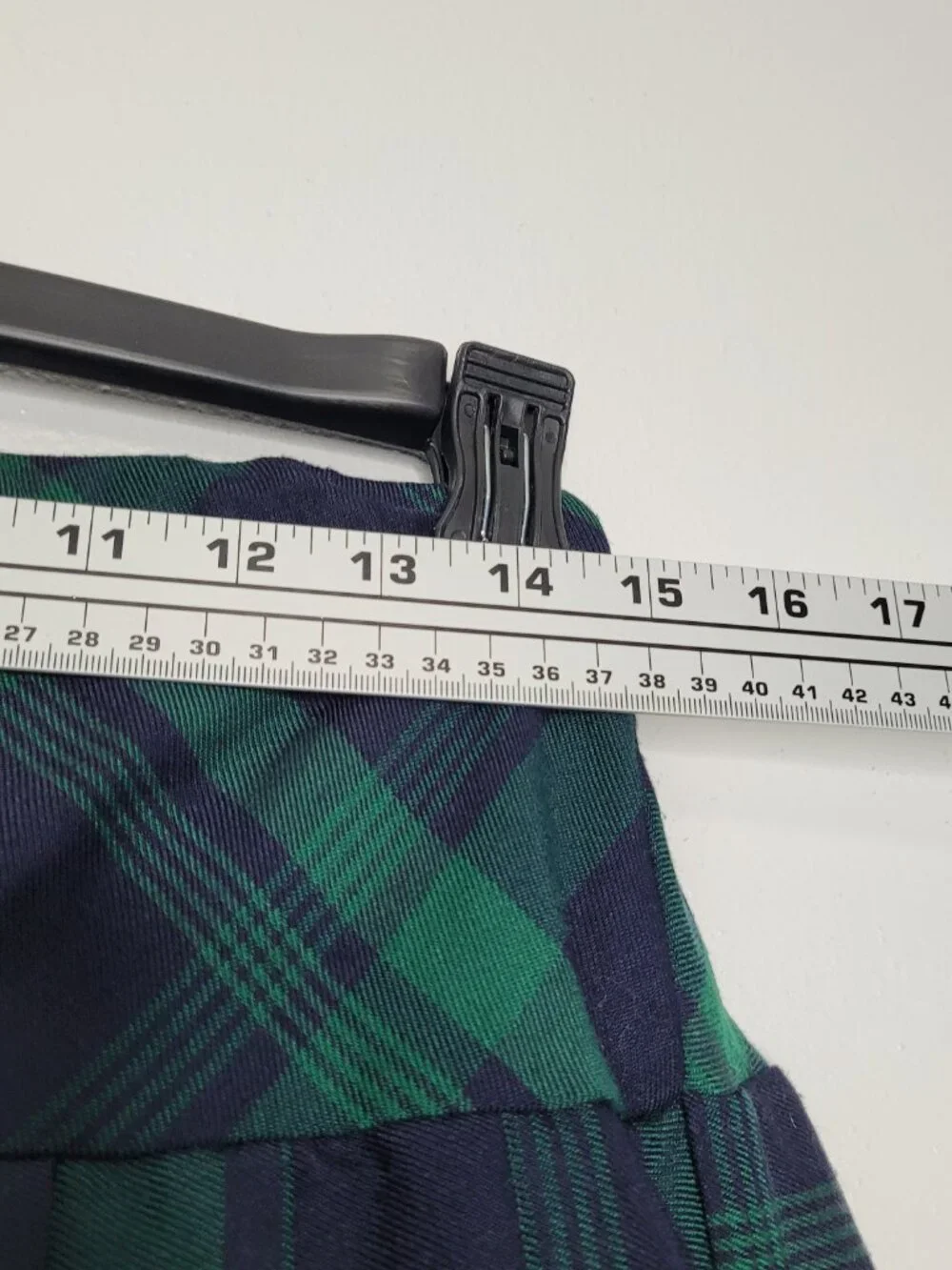 Urban Coco navy green plaid pleated mini preppy school girl pull on skirt